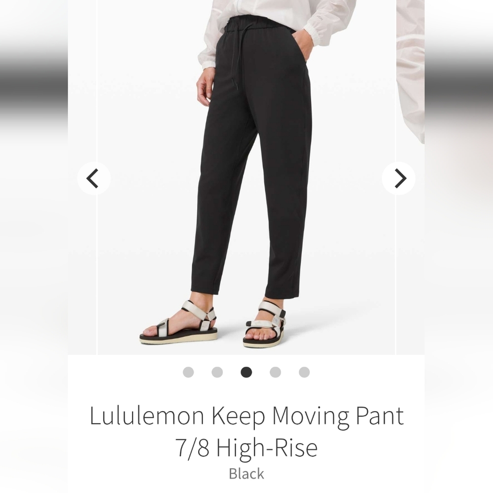 Lululemon Keep Moving Black  Pants Sz 4
